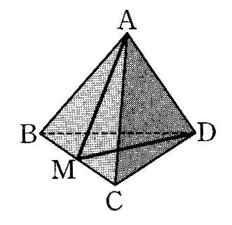 4. 그림과같이한변의길이가 인정사면체에서 BC 의중점을 M 이라할때, < 보기 > 중옳은것만을있는대로고른것은? [3 등급 75 초 ] ㄱ.