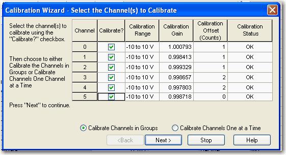 ControlLogix 아날로그 I/O 모듈캘리브레이션 11 장 7. 캘리브레이션할채널을설정하십시오. 추가정보 채널을그룹으로모두한번에캘리브레이션할지한번 에하나씩캘리브레이션할지선택할수있습니다.