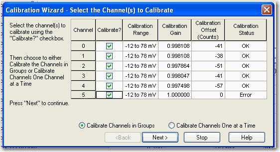 11 장 ControlLogix 아날로그 I/O 모듈캘리브레이션 7. 캘리브레이션할채널을설정하십시오. 추가정보 채널을그룹으로모두한번에캘리브레이션할지한번 에하나씩캘리브레이션할지선택할수있습니다.