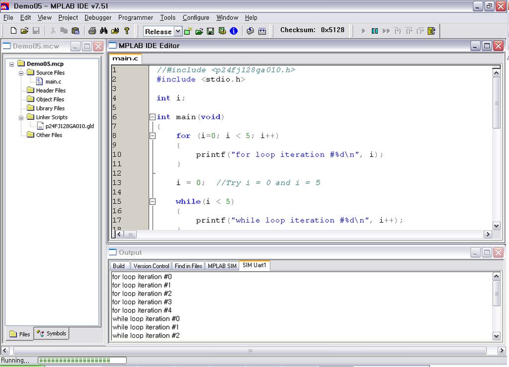 MicroChip bit MicroController 11. Build All D. Menu Project Build All 클릭 (Ctrl + F10) E. Output Window Build 탭에서메시지확인 : BUILD SUCCEEDED 확인 12.