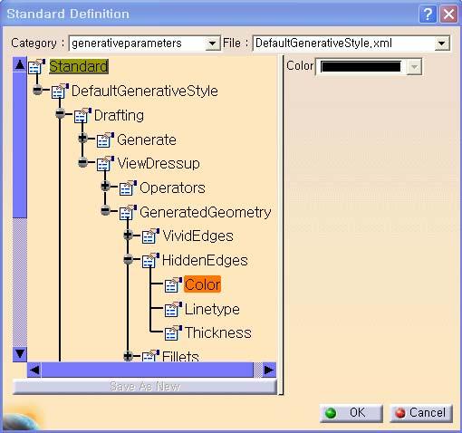 Tools Options General Compatibility V4/V5 Draw(2) Generative view style V4 에서 Auxview2 로생성한 View 를 V5 로 Migration 하는데 Default 로정의된 View Style 또는 XML File 로정의한 View Style 선택하여적용가능 이 Option 을사용하기위해