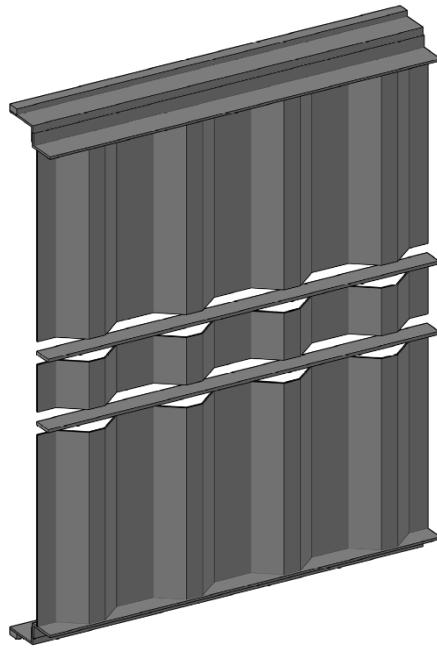 4 Dimensions of unstiffened blast wall (HSE, 2003) 160 160 354 (C) Stiffened plate Fig. 6 Schematic of target blast wall Unit: mm 2.