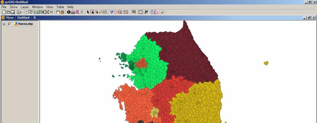 4. Open Source GIS 살펴보기 Java 계열 Applications / gvsig Province