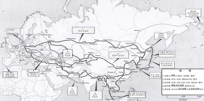 자료 : Jonathan Tennenbaum, "The New Eurasian Land-Bridge Infrastructure Takes Shape, "http://www.