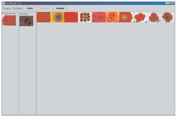 6.2.1 실험설계 : Task B - QBE 1 Target panel : 검색목표이미지제시 2 Example panel : 목표이미지와같은라벨이붙은이미지를첫