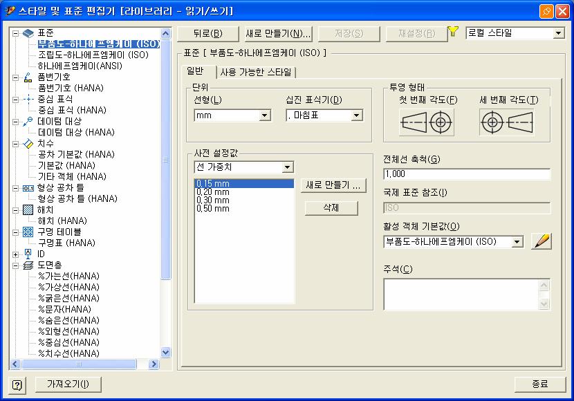 Standardization for User Interface Inventor Drawing 환경표준화 Drawing