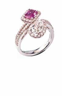 Gold Main stone: Pink Sapphire 1pc (Total: 1.094ct), Diamond 1pc (Total: 1.