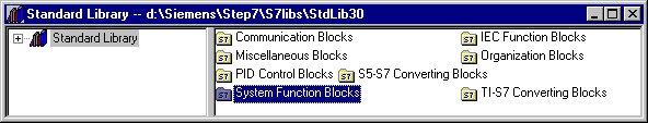 S5-S7 변환블록 : STEP 5 표준 FC 블록들을 STEP 7 프로그램에맞도록변환시켜놓은블록 TI-S7 변환블록 : 아나로그값을스케일해주는블록등의표준 FC 블록 IEC 기능블록 : 처리시간,
