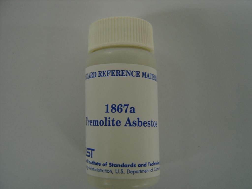 SRM 1867a 는 anthophylite, tremolite, actinolite 3 종으로이루어져있고주로 검출되지않는물질로써제품을구성한것이다.