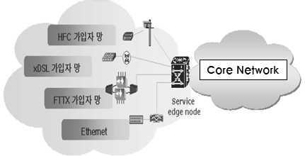 네트워크 ( 통신망 ) 은일반적으로백본망, 메트로망, 가입자망으로분류할수있는데, 최근통신망은메트로망의의미가퇴색되면서크게백본망과가입자망으로구분된다.