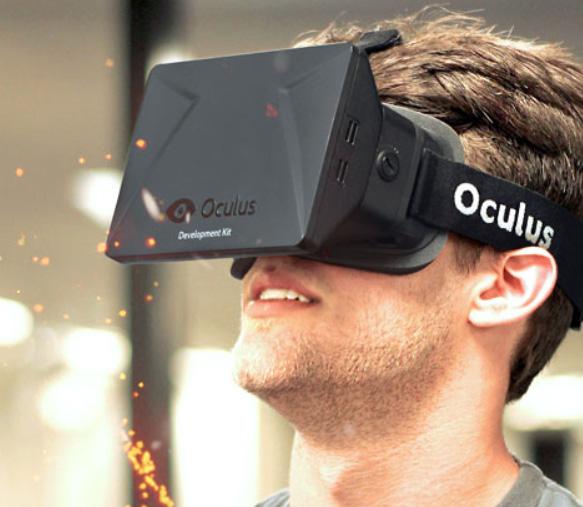 데모클레스의칼 과 오큘러스리프트 의착용모습비교 출처 : Ivan Sutherland(1968), Oculus VR(2014) 오큘러스 VR 이촉발한가상현실기술경쟁은삼성전자, 소니등글로벌 IT 기업과페이스북등이참여해경쟁하는양상으로진행되고있음 오큘러스 VR은혁신적인가상현실단말인오큘러스리프트를선보여 IT 전문가들과개발자들의호평을이끌어냈으며,
