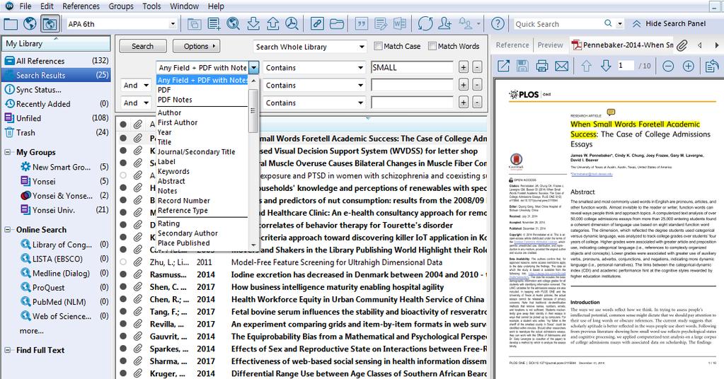6) PDF Viewer Search Panel 에서 PDF
