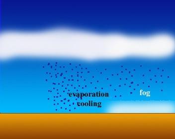 안개 증발에의해형성된안개 o 증발안개 (evaporation fog) = 증기안개 (steam fog) :