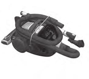 Keep the hose in place while storing the vacuum cleaner by extending the elastic bumper cord and