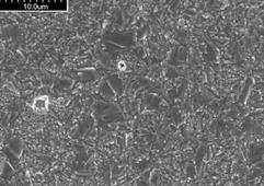 05 M EDTA-2Na standard solution titrate to yellow green color 4. Calculation Cu 2+ (g/l)= 6.354 EDTA consumption (ml) (d) Figure 2. SEM view of CCL surface after etching (H 2O 2 2%).