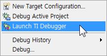 Target Launch TI Debugger