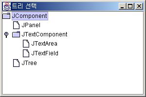 7.3 스윙이벤트 61 TreeSelection JTree 에서노드를선택하는순간에 TreeSelection 가발생한다. TreeSelectionListener에는 valuechanged() 메소드를가지고있다. 따라서, 이메소드를이용하는경우에선택된노드를파악할수있다. 예제 : TreeSelection.java 1 import java.awt.