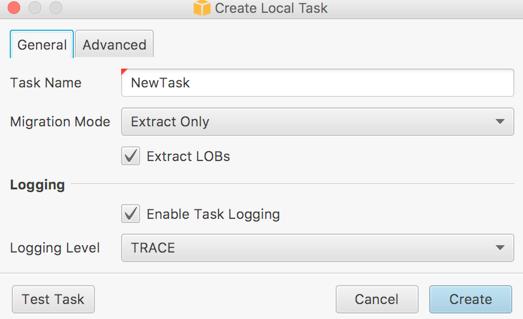 AWS SCT 데이터 추출 작업 생성, 실행 및 모니터링 3. [Task Name]에 작업의 이름을 입력합니다. 4. [Migration Mode]에서 다음 중 하나를 선택합니다. Extract Only 데이터를 추출하여 로컬 작업 폴더에 저장합니다. Extract and Upload 데이터를 추출하여 Amazon S3로 업로드합니다.