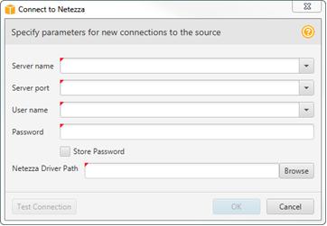 Netezza를 원본으로 연결 2. Netezza 소스 데이터베이스 연결 정보를 제공합니다. 다음 표의 지침을 사용하십시오. 이 파라미터의 경우... 수행할 작업 [Server name] 소스 데이터베이스 서버의 DNS 이름 또는 IP 주소를 입력합니다. [Server port] 소스 데이터베이스 서버에 연결하는 데 사용되는 포트를 입력합니 다.