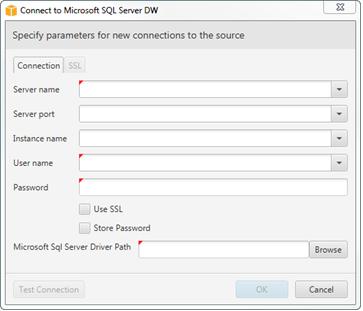 SQLServerDW를 원본으로 연결 VIEW SERVER STATE SQLServerDW를 원본으로 연결 다음 절차를 통해 AWS Schema Conversion Tool(AWS SCT)을 사용하여 SQL Server 데이터 웨어하우스 소 스 데이터베이스에 연결합니다. SQL Server 데이터 웨어하우스 소스 데이터베이스에 연결하려면 1.