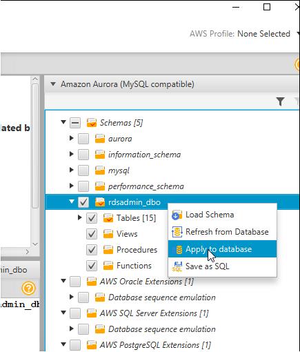4. 4단계: AWS SCT를 사용하여 SQL Server 스키마를 Aurora MySQL로 변환합니다. [Main View]를 [View]에서 선택합니다.