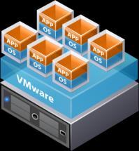 가상화개요 Hypervisor (VMware ESXi) 한서버의자원을여러가상머신에분할하여사용