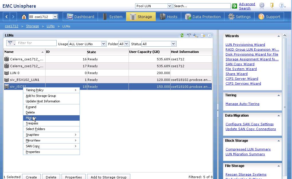 EMC Unisphere와 NetApp System Manager 작성 : 부록 C: 온라인