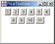 super("flowtestone"); 6 setlayout(new FlowLayout()); 7 add(new Button("1")); 8 add(new