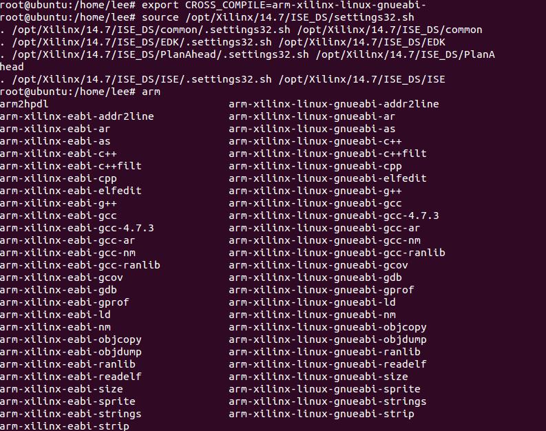 Xilinx Toolchain 환경설정 크로스컴파일환경설정 $ export CROSS_COMPILE=arm-xilinx-linux-gnueabi- $ source /opt/xilinx/sdk/2014.