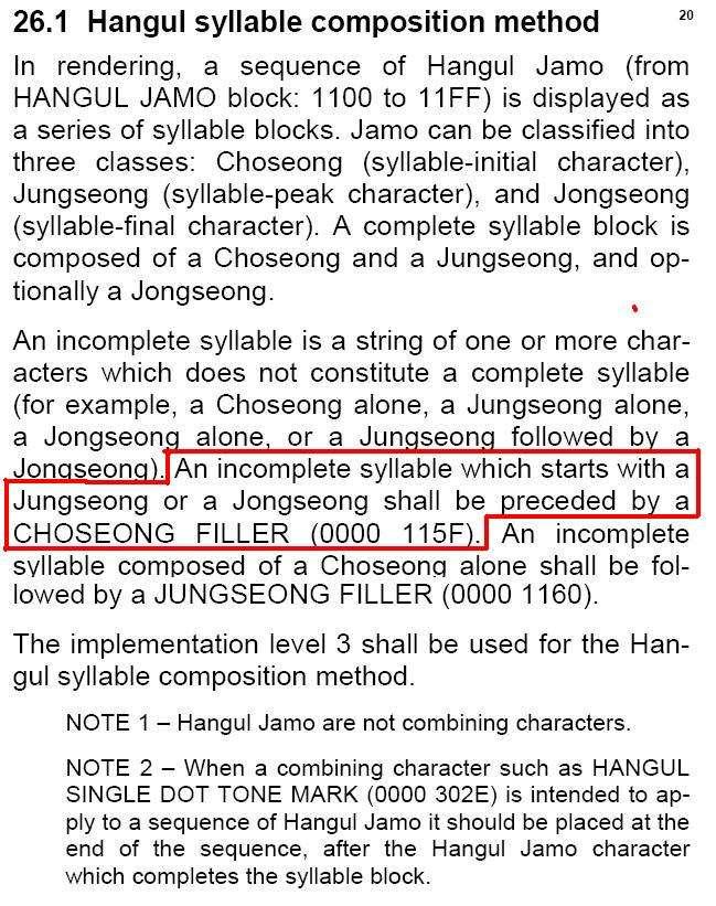 3-5. A discrepancy between ISO/IEC 10646 and Unicode Ÿ A syllable-final letter