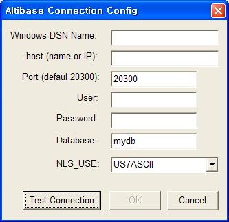 항목 설명 예 Windows DSN Name 다른 DSN Name과구분되는고유한명칭 SERVER1 