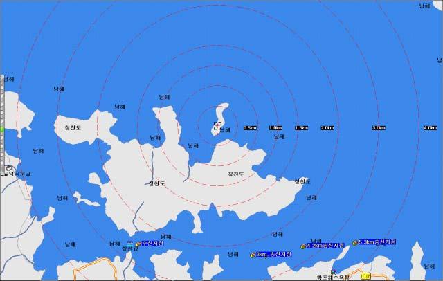 5 Photos of underwater acoustic data communication system 실해역실험에사용된초음파센서는 25KHz의중심주파수와 5KHz의대역폭을가지며, 송신은 140배 (43dB) 의증폭기와단일센서로구성되어있으며, 수신은만배 (80dB) 의증폭비를갖는증폭기와 8개의선형배열센서로구성되어있다. Fig.