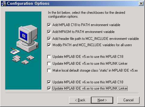 MPLAB C18 C Add MPLAB C18 to PATH environment variable Add MPASM to PATH