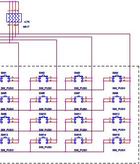 실험장비 - ATmega128(AVR Chip), 7-Segment(FND), Push button 실험이론 - Keypad 키패드는복수개의푸시버튼으로구성되어있다.