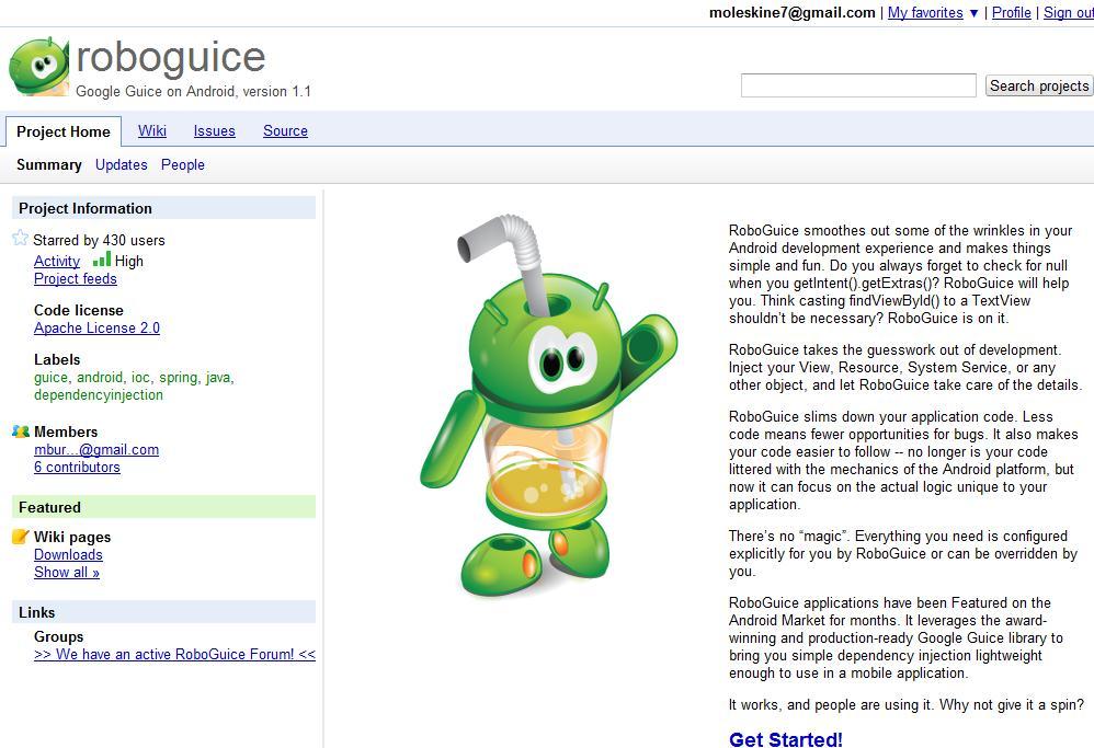 02 오픈소스 - Dependency Injection Framework : RoboGuice Google