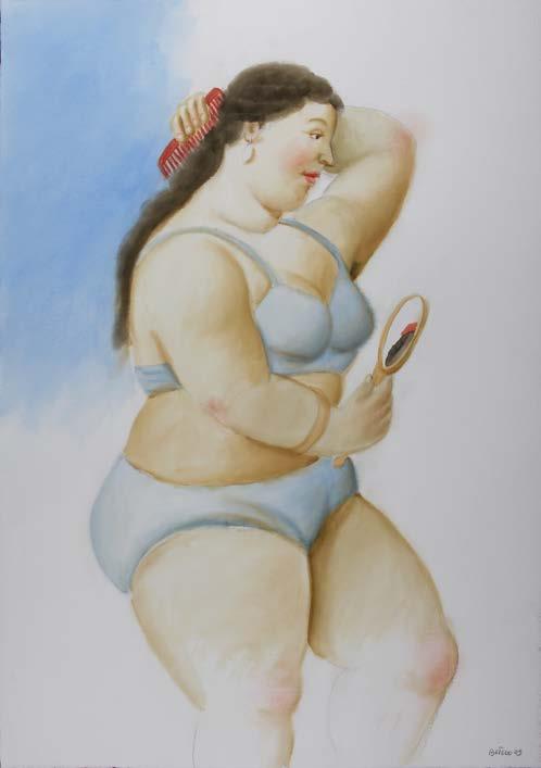 Fernando Botero 페르난도보테로 (b.1932) Fernando Botero는콜롬비아 메데인 에서태어났다. 현재는프랑스파리에서살면서작품활동을하고있다. 조각과데생과그림을이용하는 Botero의작품들은조형미술에가깝지만추상적이다. Botero는콜롬비아 메데인 의식민지시대교회와도시생활에남아있는바로크스타일의영향을많이받았다.