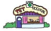 When an animal gets sick, its owner must take it to the hospital, unless the animal is really big. The doctor checks the animal. The pet doctors are called veterinarians, or vets.