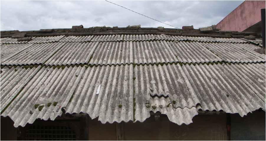 Ⅰ. 석면의특성과사용실태 지붕재 ( 슬레이트 ) - 1960 70 년대농어촌의지붕개량사업에주로사용,