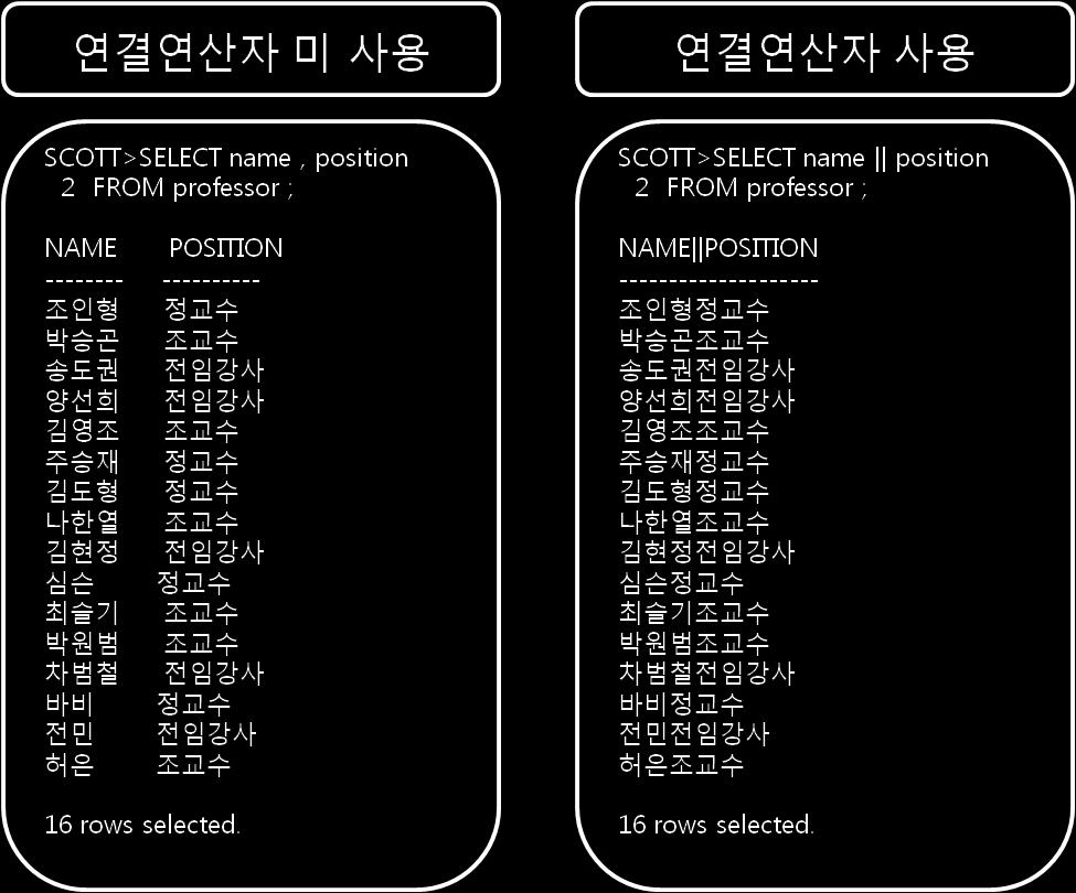 (6) 연결 ( 합성 ) 연산자