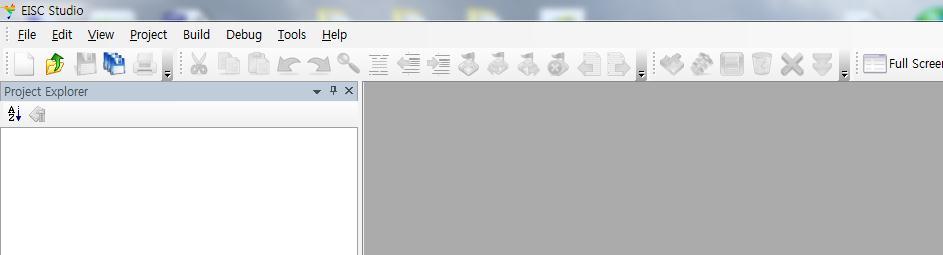 adstar SDK Reference Manual Ver 1.30 2.4 adstar 새프로젝트만들기 이번장에서는 Hello adchips! 라는문장을 UART 를통해출력하는프로그램을작성하면서새프로젝트를만드는법에대해알아보겠다. 1. 먼저 EISC Studio3 를실행한다. 2. 메뉴의 File New Project 를클릭하면다음과같은창이나오는데, 아래그림과같이 EISC General.
