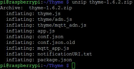 org Copy the thyme source file downloaded to Raspberry Pi with
