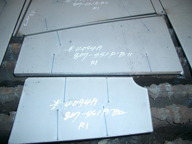 Piling Up and Preprocess of Steel Material -Marking Marking: