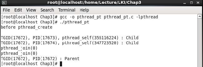 Task example - pthread 11 #include <unistd.h> #include <stdio.h> #include <stdlib.h> #include <linux/unistd.