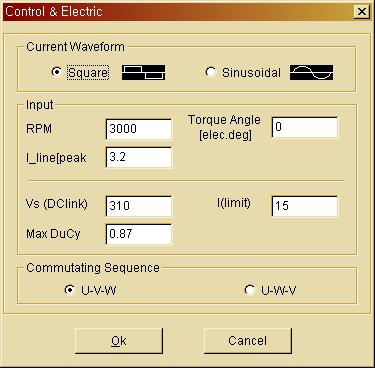 Fig. 3.41. Control window. Current Waveform 구동방식에따라결정 는입력전원을전류소스로가정한다.