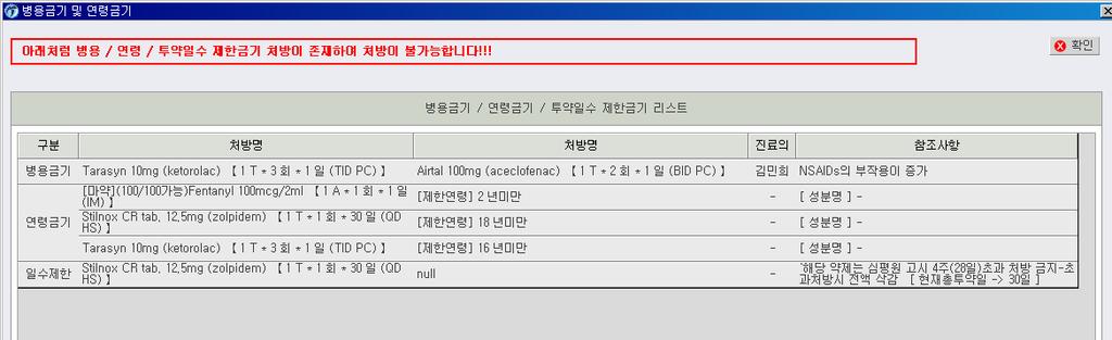 의약품처방및조제