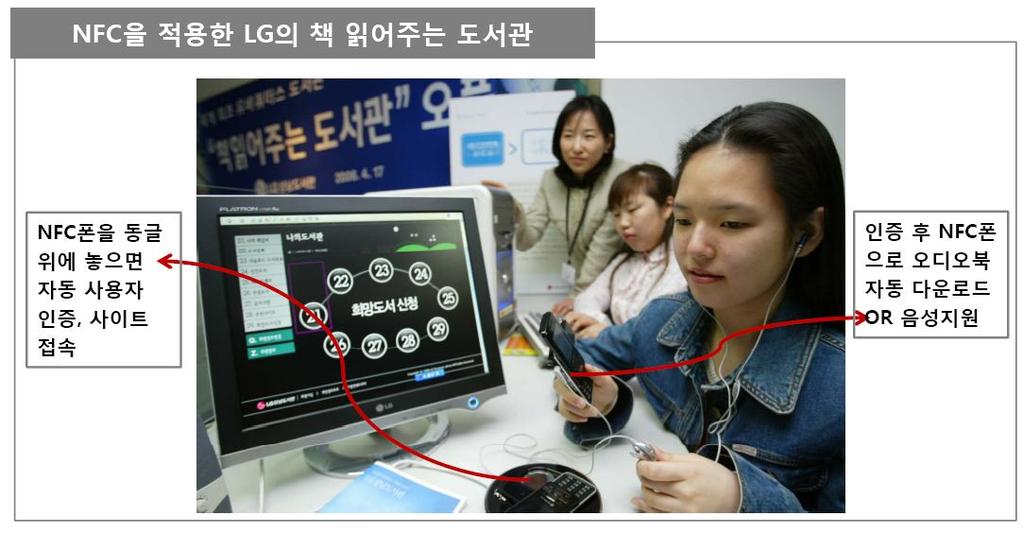 Device: Provider LG 유럽에서근거리무선통신 (NFC) 기능을활용한모바일결제서비스탑재스마트폰을출시예정 유럽에서상품및서비스관련결제기능을탑재한스마트폰을내놓을것이라며소비자들은이를통해지불이가능하게될것이라고언급.