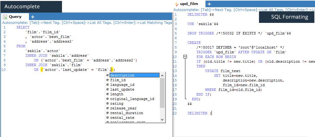 MariaDB Visual Editor, SQLyog 는 Webyog, Inc.