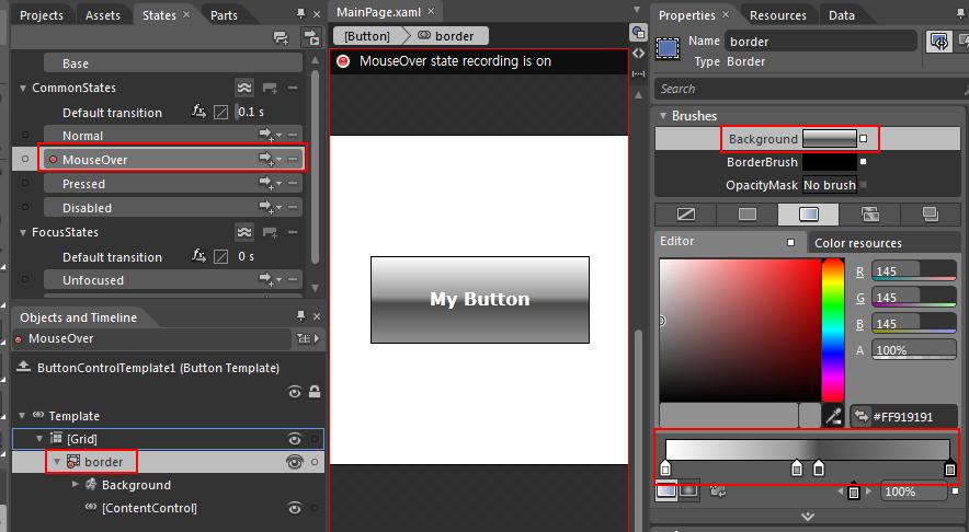 WPF 의트리거를사용하면모든상태벾화에따라서읷읷이애니메이션을다릶들어줘야하는데, VisualState