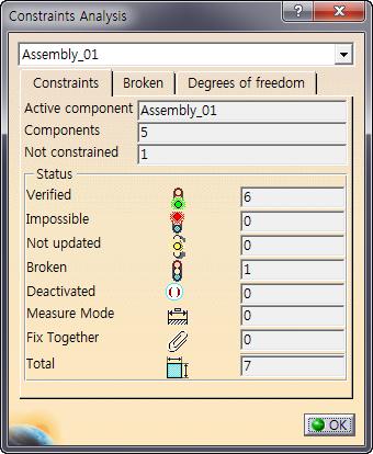 Step 10 : 어셈블리구속조건분석 (Analyzing) Assembly_01