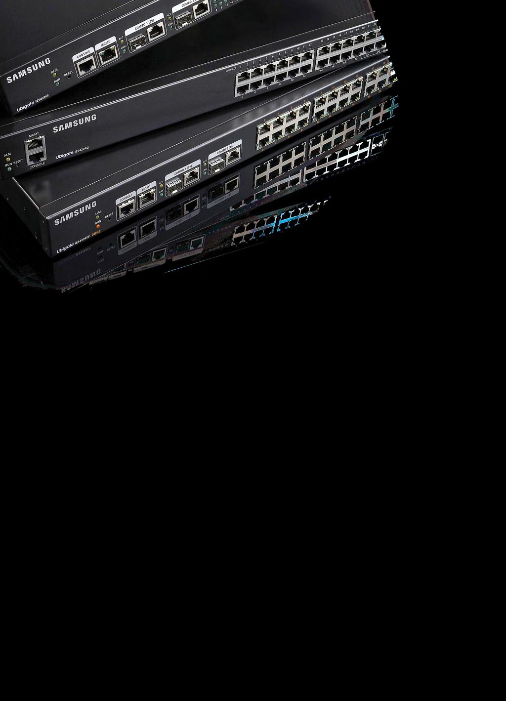 고성능 ASIC 기반 엔진을 탑재한 차세대 보안 솔루션 Ethernet Switches Ubigate ies4200 Series ies4200 Series 보안 스위치 ies4200 Series 특장점 ies4200 Series 보안스위치는 기존의 네트워크 관문에 집중된 Firewall, IPS, DDoS 방어 장비 등 편향된 보안솔루션에서 벗어나,